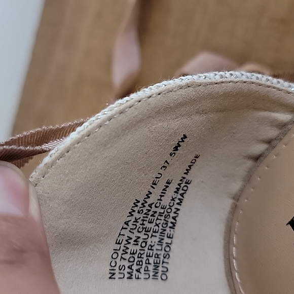 JustFab Nicoletta Espadrille Wedge - Wide Width 7 - Picture 6 of 8